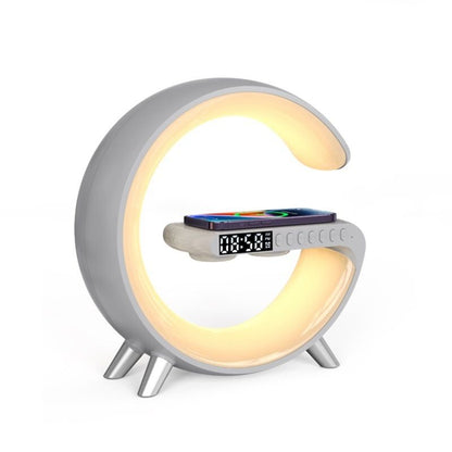 Intelligent atmosphere lamp Bluetooth speaker wireless charger bedside atmosphere lamp sunrise wake-up lamp polar lamp alarm clock - Discount Msrp 