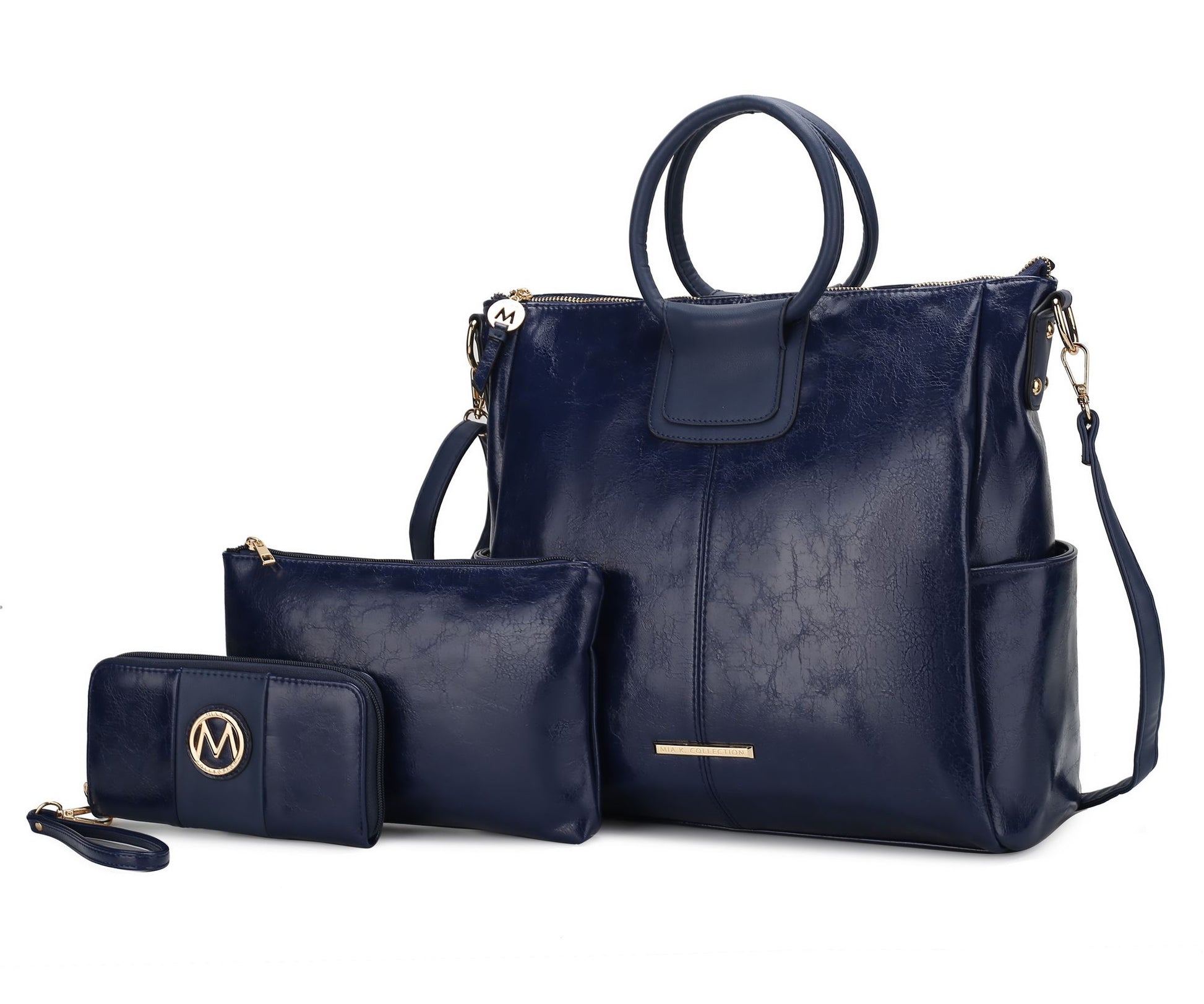 MKF Collection Zori Tote Handbag with Pouch and Wallet Vegan Leather Women by Mia k - Discount Msrp 
