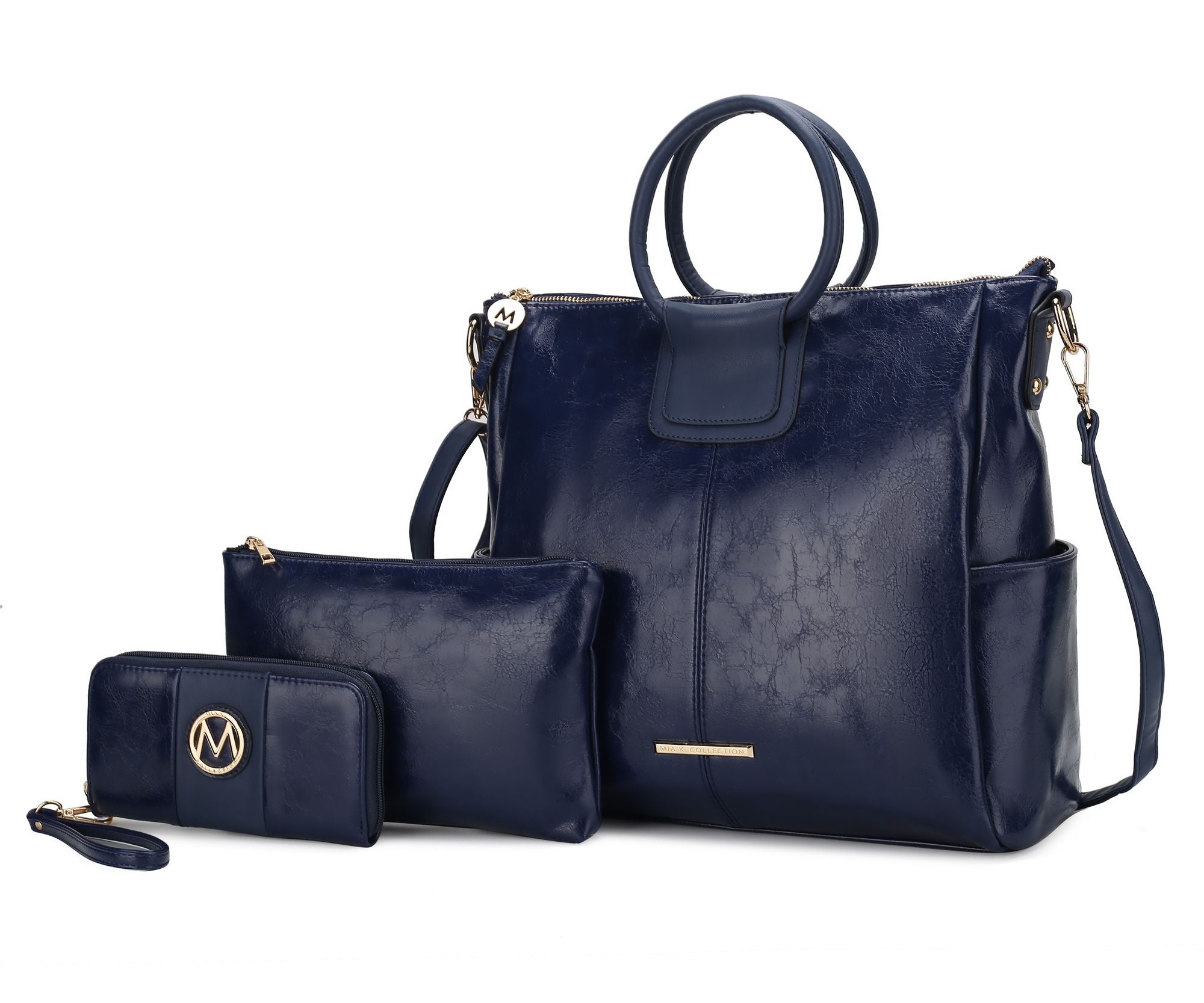 MKF Collection Zori Tote Handbag with Pouch and Wallet Vegan Leather Women by Mia k - Discount Msrp 