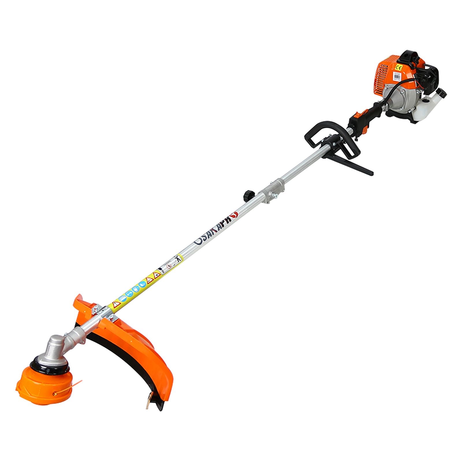 5 in 1 Multi-Functional Trimming Tool, 56CC 2-Cycle Garden Tool System with Gas Pole Saw, Hedge Trimmer, Grass Trimmer, and Brush Cutter EPA Compliant - Discount Msrp 