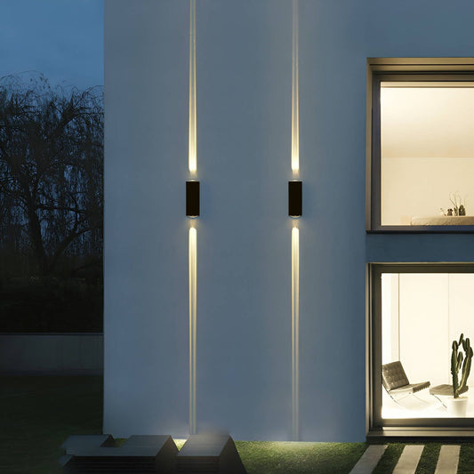LED Waterproof Outdoor Beam Wall Light, Outdoor Landscape Lights, Minimalist Style Garden Patio Back Yard Front Door Wall Lamp - Discount Msrp 