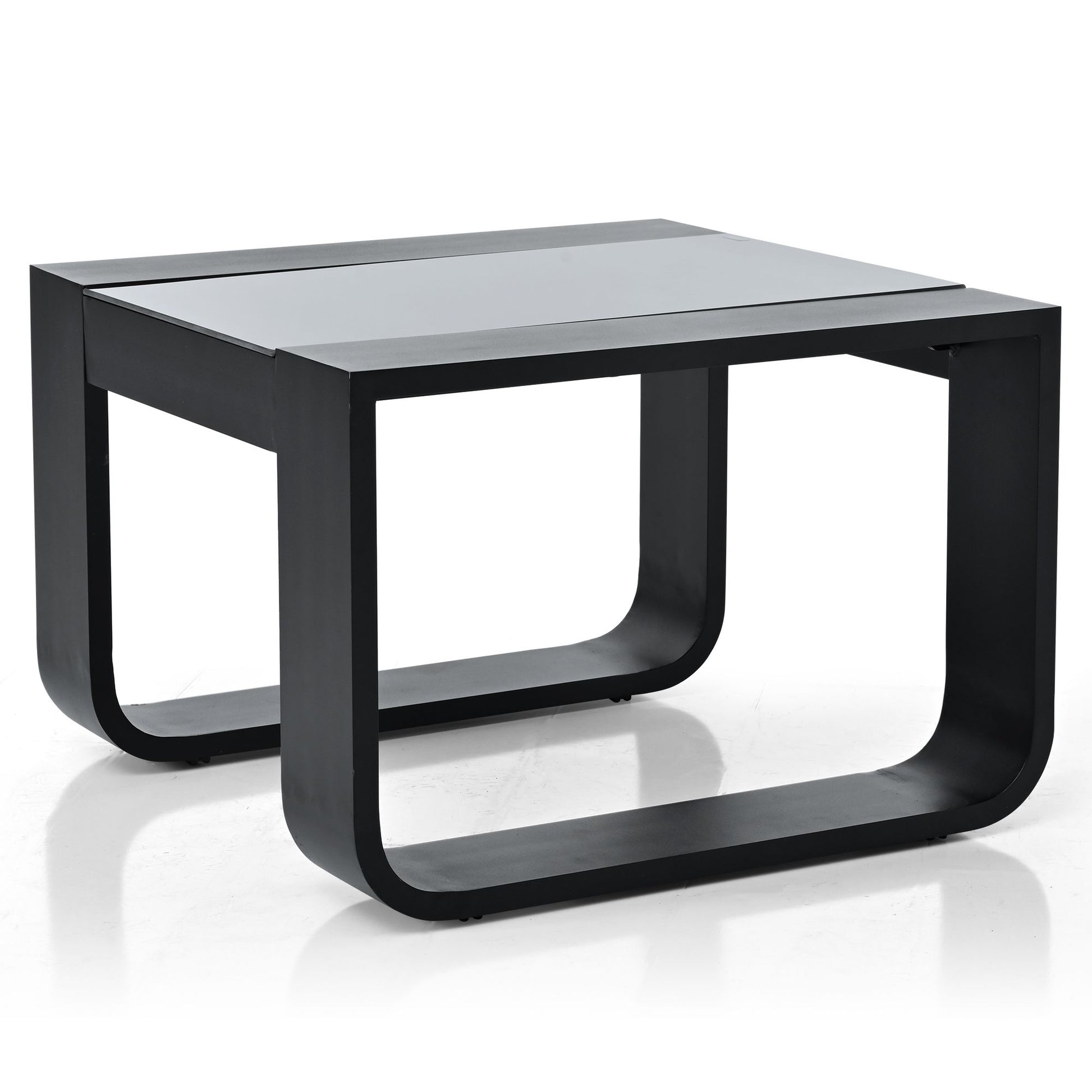 3-pieces Aluminum Frame Patio Furniture With 6.7" Thick Cushion And Coffee Table, All Weather Use Olefin fabric Outdoor Chair - Discount Msrp 