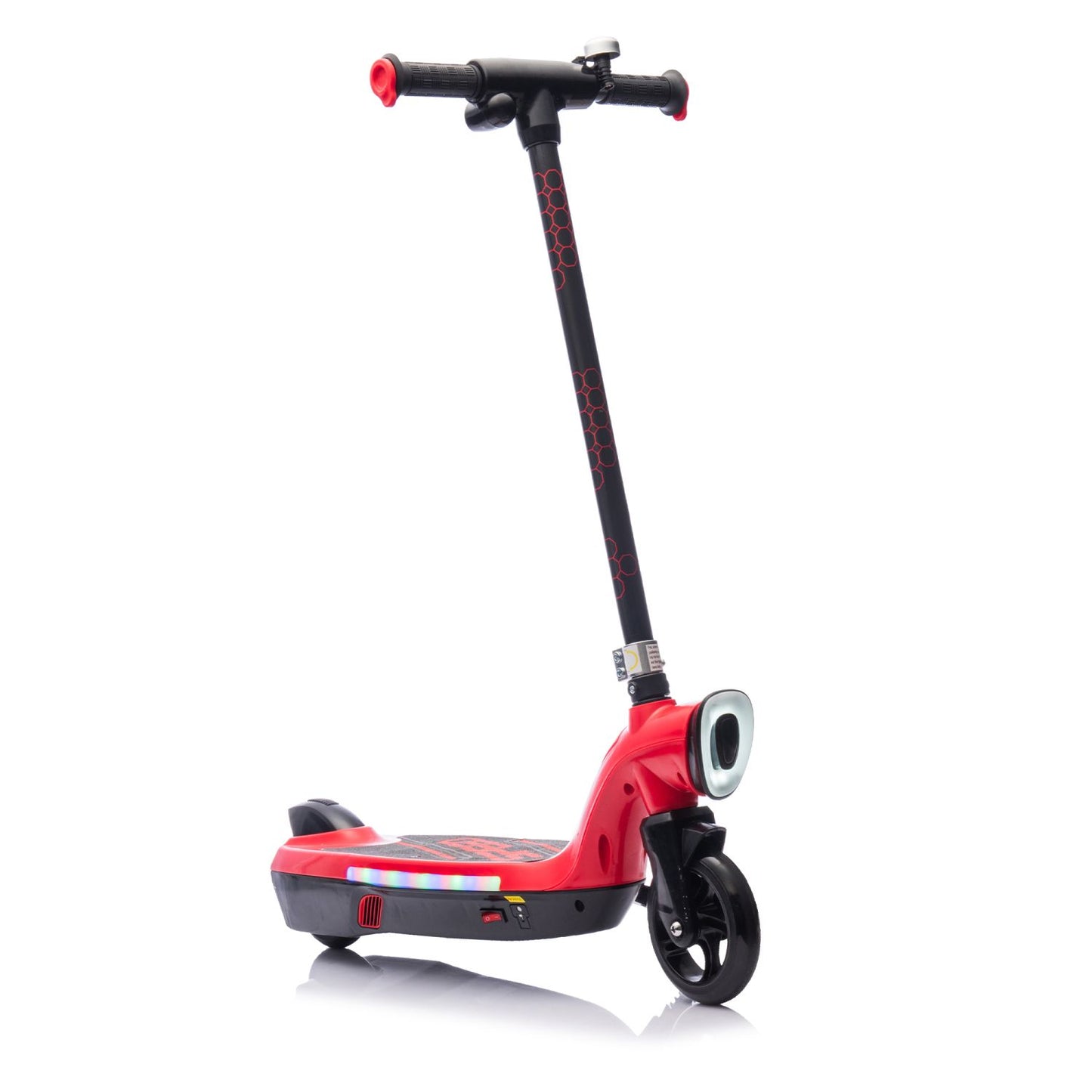 Kids Ride On Electric Scooter With Kickstand,Scooter Bell,Faster Speed And Longer Usage Time,Rear Brake,Wider Pedal,Non-Slip Handle,Colorful LED Lights,5.59-6.84 MPH For Kids 6+. - Discount Msrp 