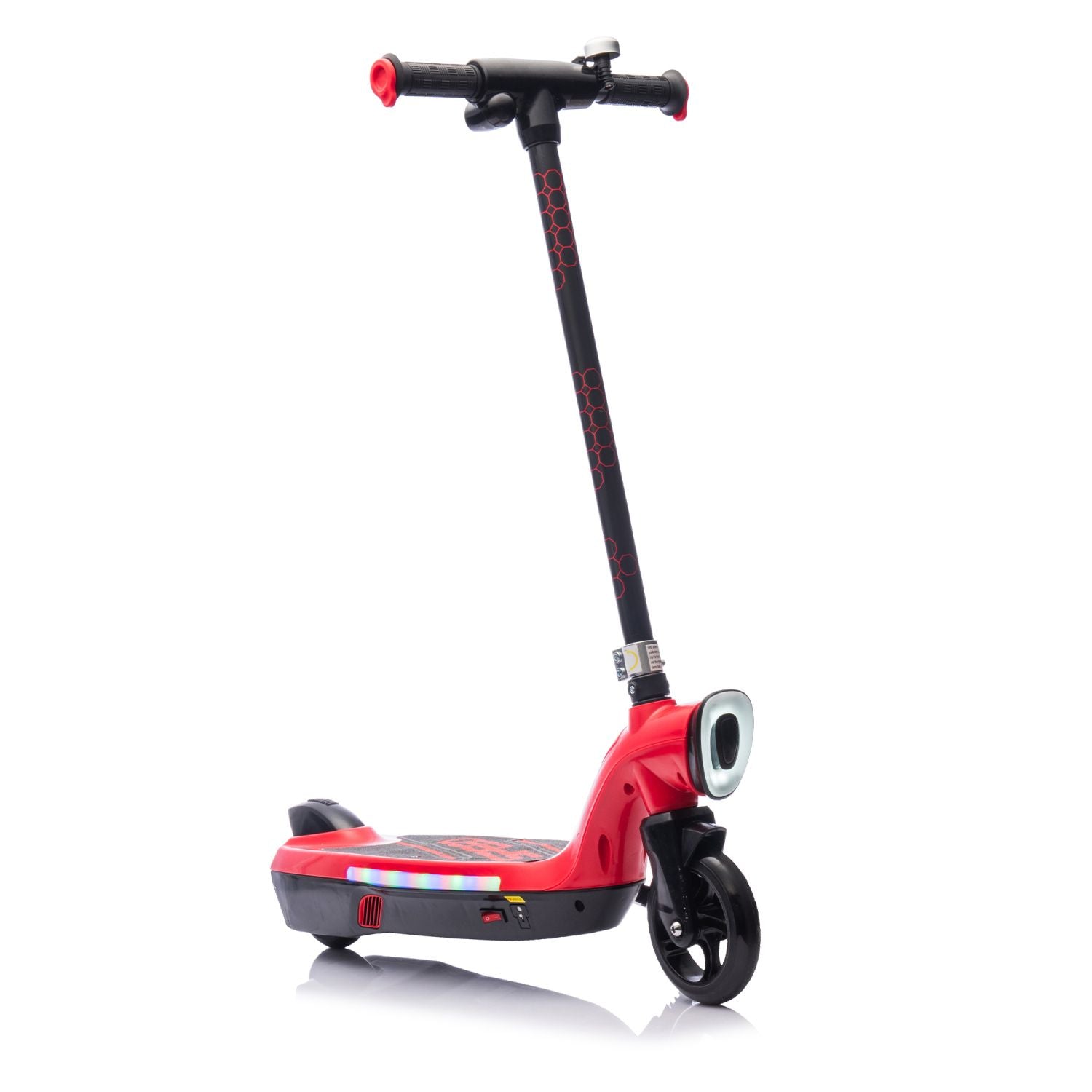Kids Ride On Electric Scooter With Kickstand,Scooter Bell,Faster Speed And Longer Usage Time,Rear Brake,Wider Pedal,Non-Slip Handle,Colorful LED Lights,5.59-6.84 MPH For Kids 6+. - Discount Msrp 