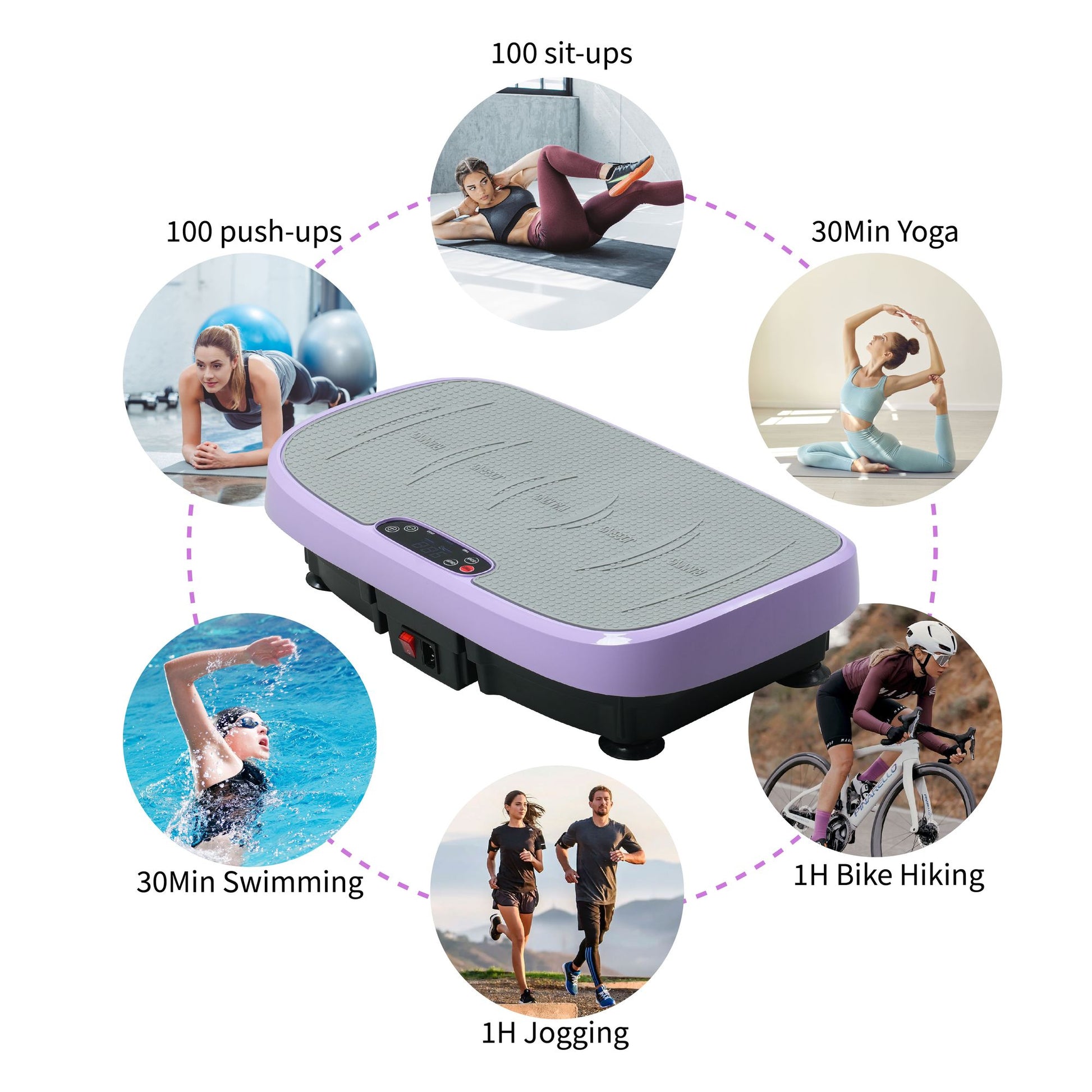 Vibration Plate Fitness Platform, Whole Body Exercise Machine for Lymphatic Drainage, Shaking Workout Board with 120 Speed Levels, Fat Burner and Weight Loss Equipment for Men and Women. - Discount Msrp 