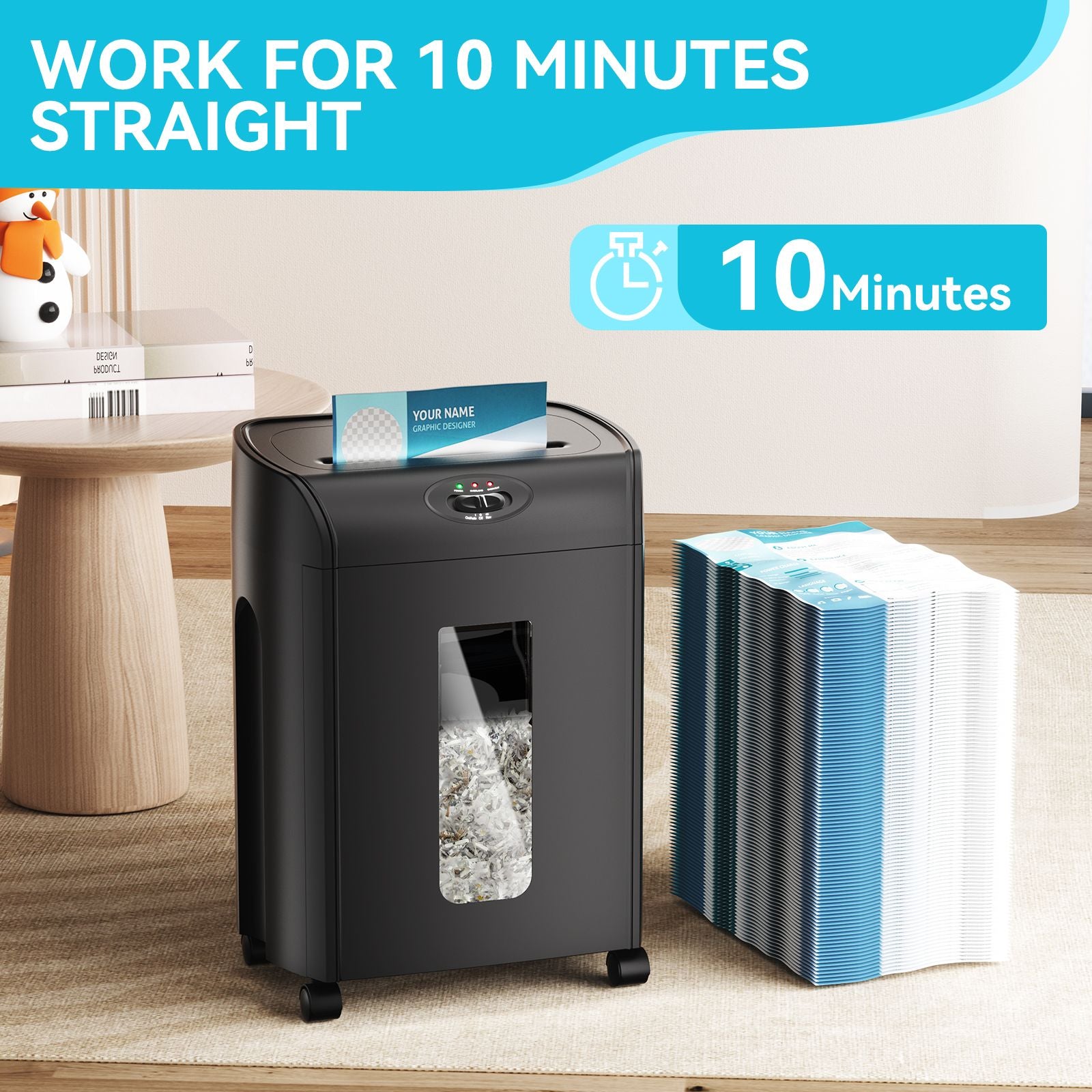 15-Sheet Cross Cut Paper Shredder,4.76 Gallons Heavy Duty Paper/CD/Card Ultra Quitet Shredder for Home and Office - Discount Msrp 