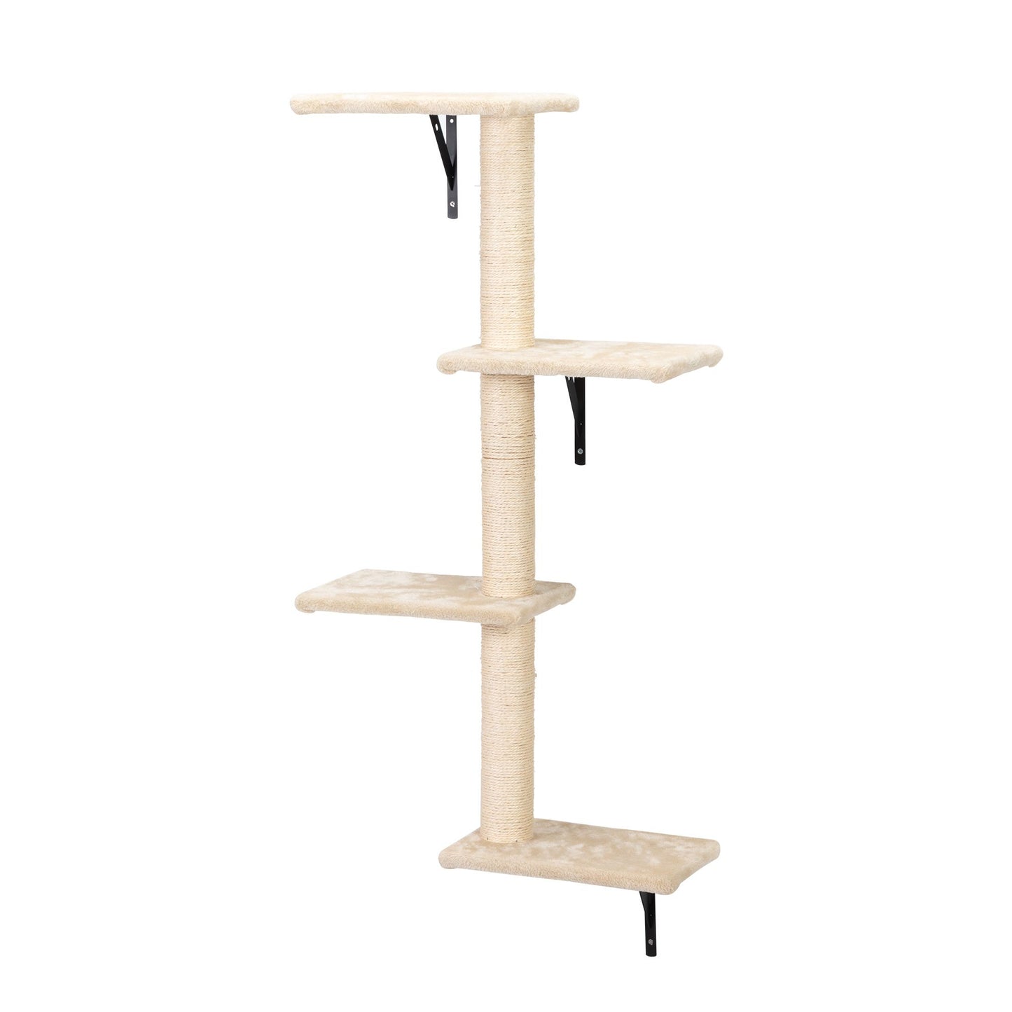 5 Pcs Wall Mounted Cat Climber Set; Floating Cat Shelves and Perches; Cat Activity Tree with Scratching Posts; Modern Cat Furniture - Discount Msrp 