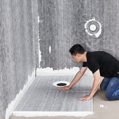 VEVOR Shower Curb Kit, 60"x38" Shower Pan Kit with 6.3" Offset Drain, Lightweight EPS Shower Installation Kits with 2 Waterproof Cloths, Shower Pan Slope Sticks Fit for Bathroom - Discount Msrp 