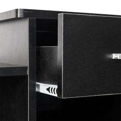 High-quality Integrated Melamine Board Computer Desk with Drawer Black RT - Discount Msrp 