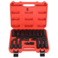 1/2" Drive Deep Impact Socket Set, 20Pcs Socket Set, 3',5',10' Extension Bars,3/8" to 1/2" Universal Joint, for use in all types of automotive or mechanical equipment - Discount Msrp 