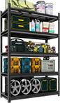72" H Garage Shelving Unit, Garage Storage Shelves 2500LBS Heavy Duty Shelving, Adjustable 5 Tier Metal Shelving Utility Shelf, Storage Rack for Industrial, Warehouse, Basement (16" D*36" W*72" H) - Discount Msrp 