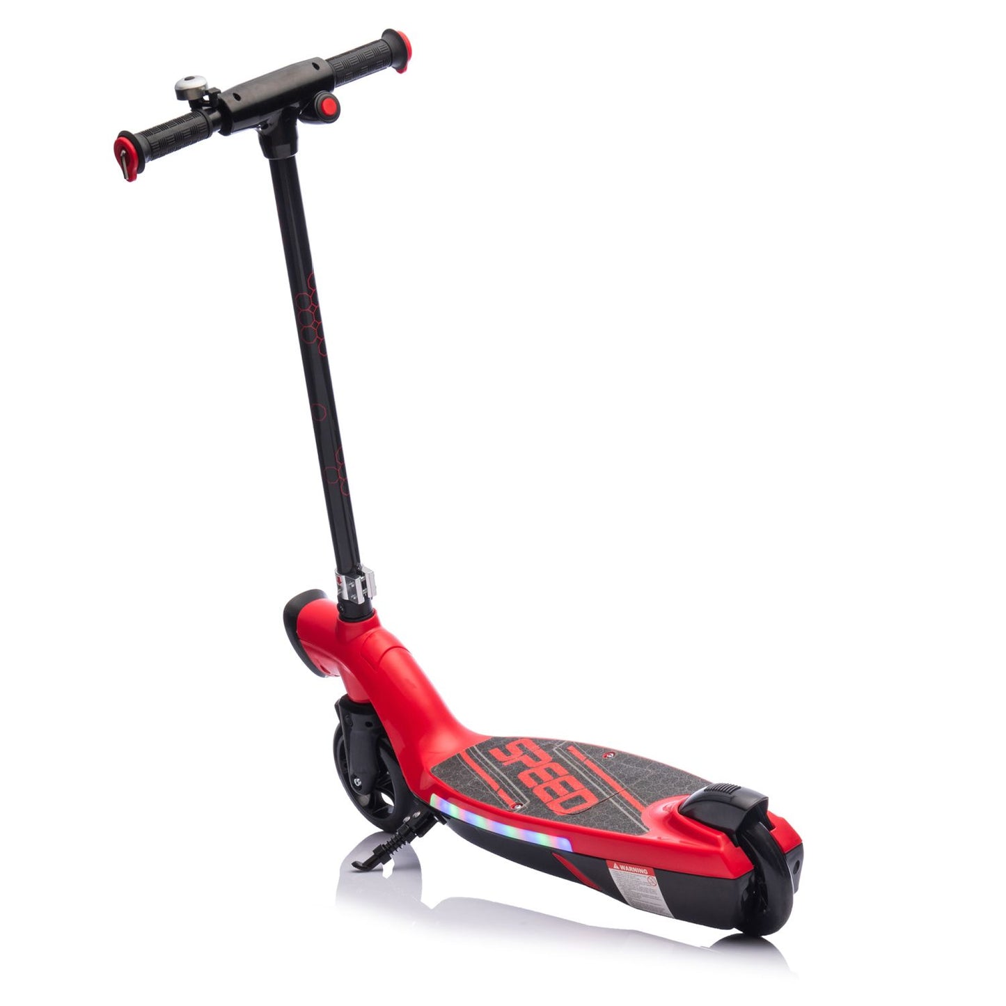 Kids Ride On Electric Scooter With Kickstand,Scooter Bell,Faster Speed And Longer Usage Time,Rear Brake,Wider Pedal,Non-Slip Handle,Colorful LED Lights,5.59-6.84 MPH For Kids 6+. - Discount Msrp 