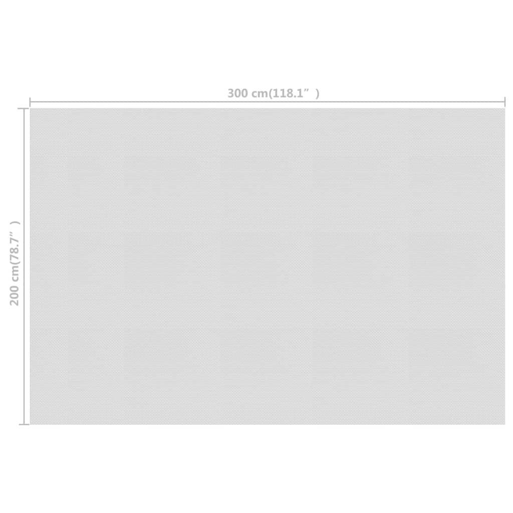 Floating PE Solar Pool Film 118.1"x78.7" Gray - Discount Msrp 