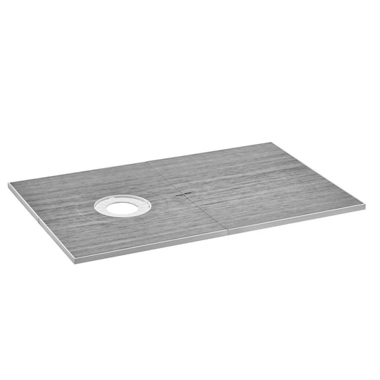 VEVOR Shower Curb Kit, 60"x38" Shower Pan Kit with 6.3" Offset Drain, Lightweight EPS Shower Installation Kits with 2 Waterproof Cloths, Shower Pan Slope Sticks Fit for Bathroom - Discount Msrp 
