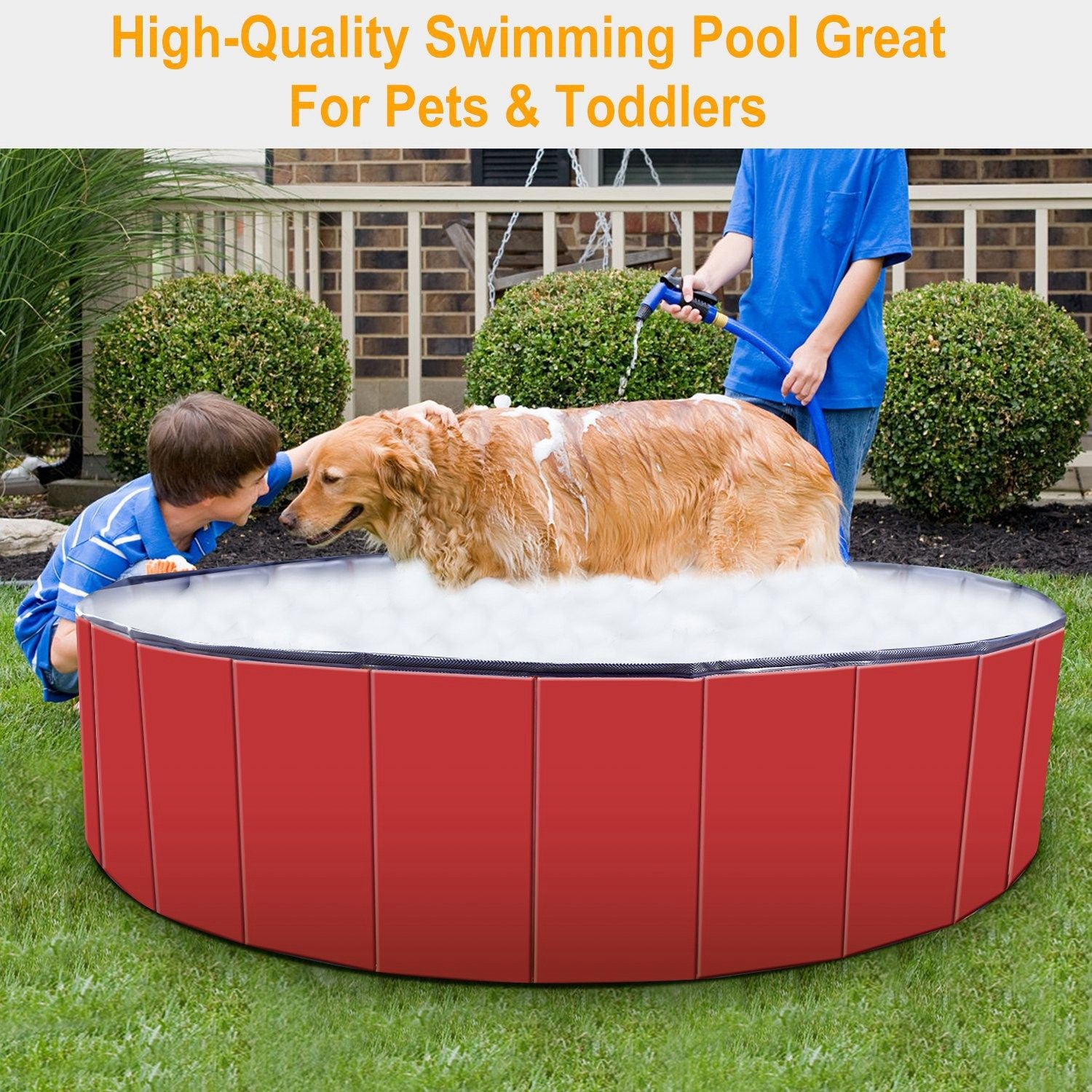 Foldable Pet Swimming Pool PVC Kiddie Baby Dog Swim Pool Bathing Tub Playmat Kids Pools - Discount Msrp 