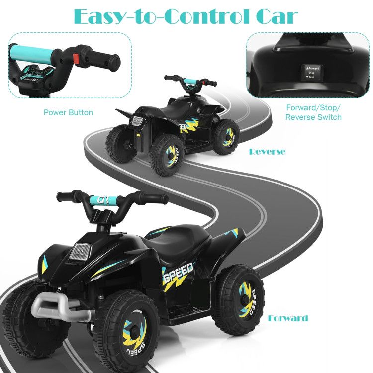 6V Kids Electric ATV 4 Wheels Ride-On Toy - Discount Msrp 