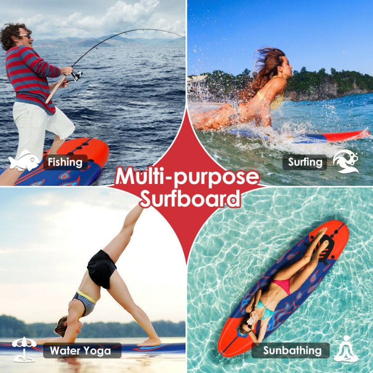 6 Feet Surfboard with 3 Detachable Fins - Discount Msrp 