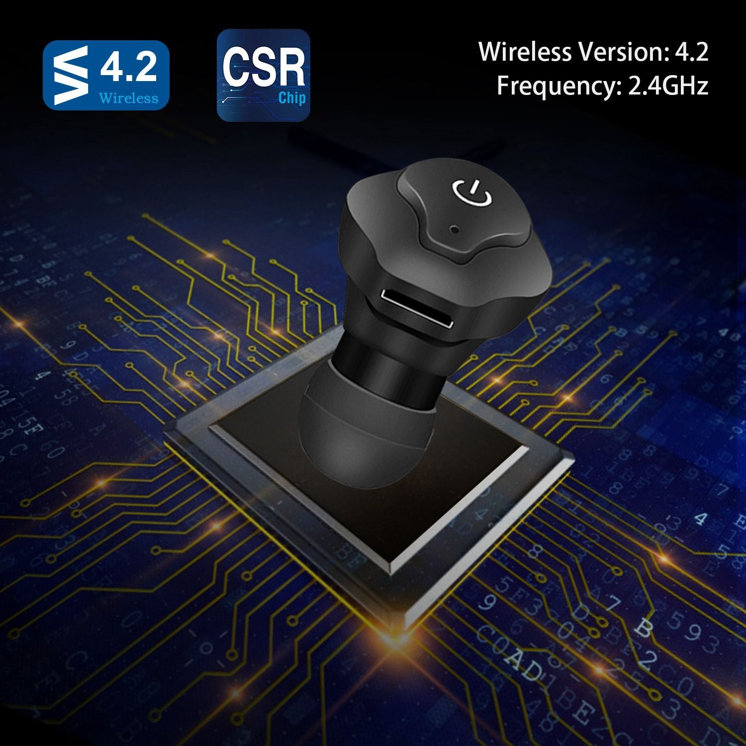 True Wireless Earbuds CSR V4.2 In-ear Stereo Headsets IP44 Waterproof Apt-X TWS Headphones Noise Cancelling - Discount Msrp 