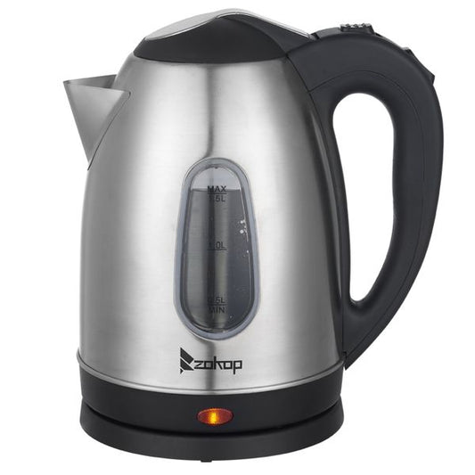 US Standard ZOKOP HD-1802S 120V 1200W 1.5L Stainless Steel Electric Kettle with Water Window [Same code 00574412] - Discount Msrp 