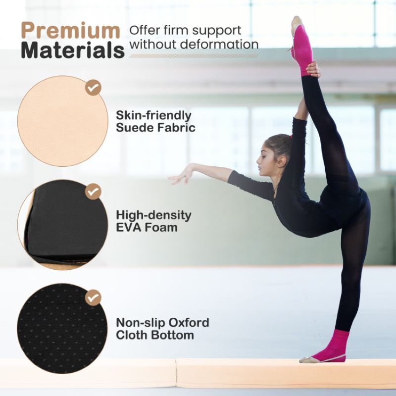 Folding Balance Beam with Removable Suede Cover - Discount Msrp 
