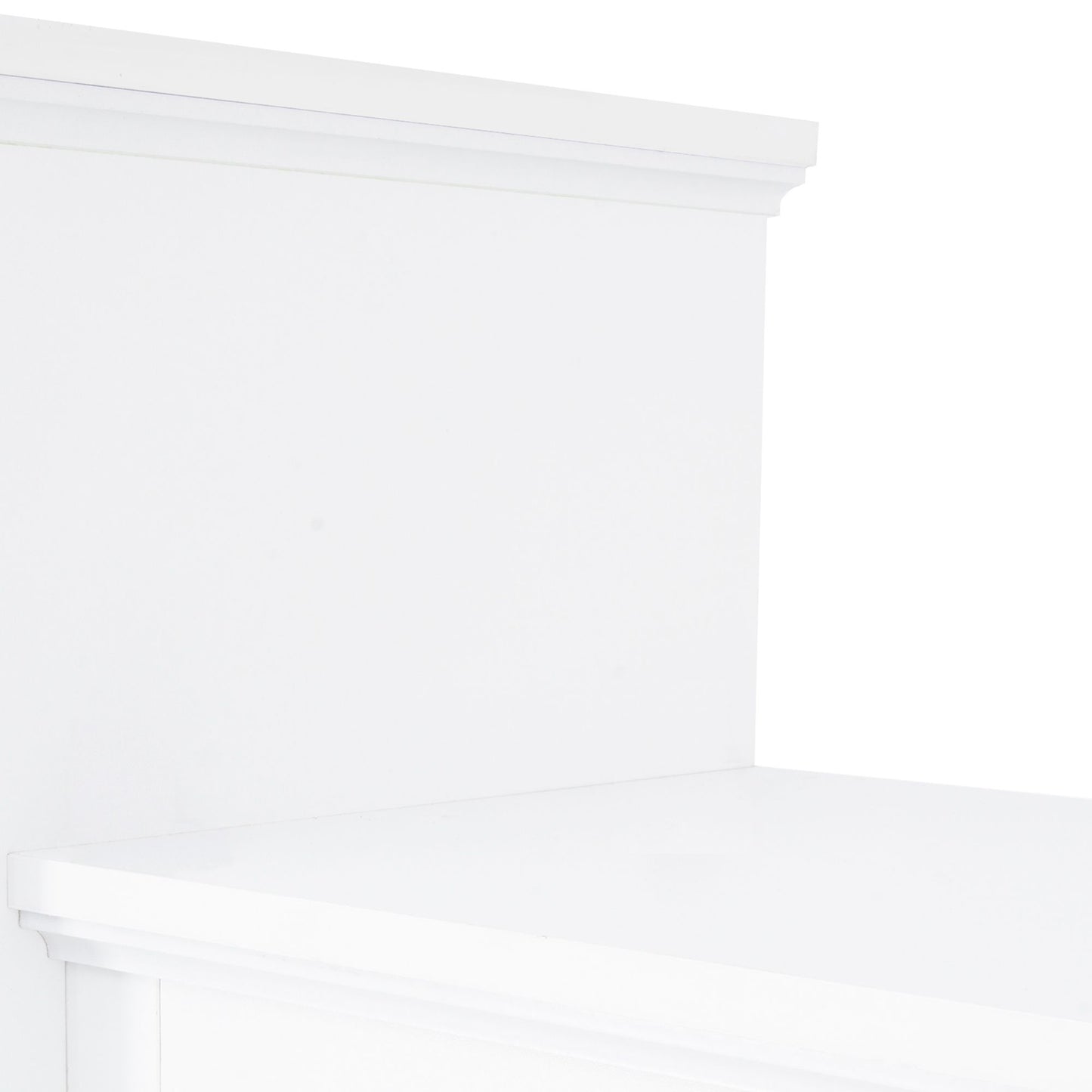 [VIDEO provided] ON-TREND Minimalism Entertainment Wall Unit with Bridge, Modern TV Console Table for TVs Up to 70", Multifunctional TV Stand with Tempered Glass Door, White (Old SKU: SD000009AAK) - Discount Msrp 