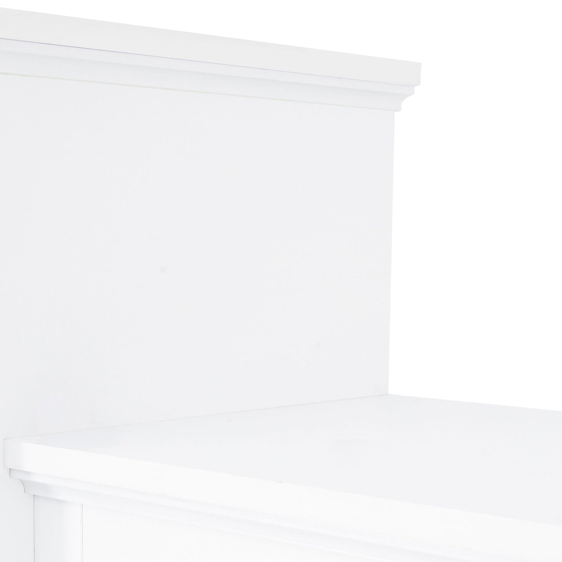 [VIDEO provided] ON-TREND Minimalism Entertainment Wall Unit with Bridge, Modern TV Console Table for TVs Up to 70", Multifunctional TV Stand with Tempered Glass Door, White (Old SKU: SD000009AAK) - Discount Msrp 