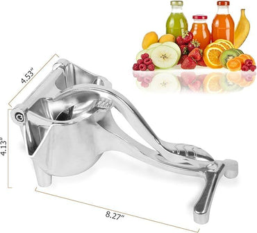 Large Manual Juicer, Aluminium Alloy Lemon Squeezer, Hand Press Heavy Duty Manual Juice Extractor Tool for Orange, Lime, Pomegranate, Fruit Presser, Table Top Juicer- Bonus 6 Pcs Filter Bags - Discount Msrp 