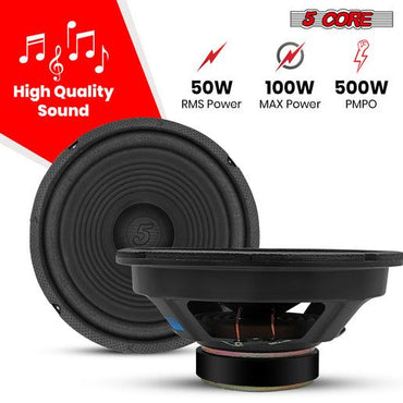 5 Core 8 Inch Subwoofer Speaker 1000W Combined Peak 4Ohm Replacement Car Bass Sub Woofer - Discount Msrp 