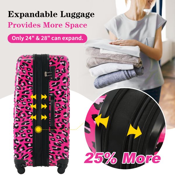 Hardshell Luggage Sets 3 pcs Spinner Suitcase with TSA Lock Lightweight-20"+24"+28" Luggages - Discount Msrp 