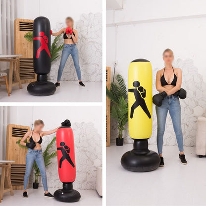 Free Standing Inflatable Punching Bag, Adults Teenage Fitness Sport Stress Relief Boxing Target, Heavy Training Bag - Discount Msrp 