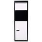 Package Delivery Box, 14'' x 11.3'' x 42'', Galvanized Steel Parcel Mailbox w/Code Lock & Mounting Hardware, for Outdoor Porch, Curbside, Black and White - Discount Msrp 