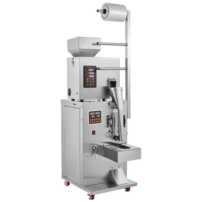 VEVOR Automatic Particle Packaging Machine, 0.002-0.22lbs/1-100g, Multi-Function Pouch Powder Sachet Weighting Filling Packing Machine, Powder Filler Machine for Tea Seeds Grains Flour Beans Glitter - Discount Msrp 