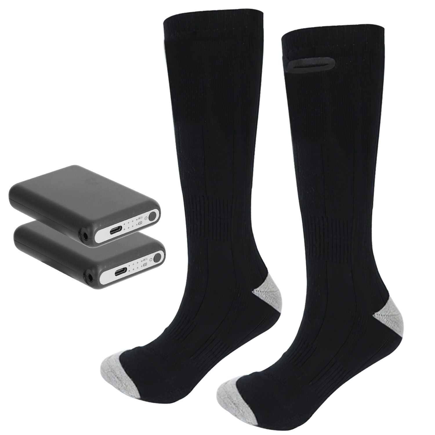 Electric Heated Socks for Men Women Battery Powered Heated Socks Rechargeable Feet Warmer with 4 Temperature Levels Indoor Outdoor Machine Washable - Discount Msrp 
