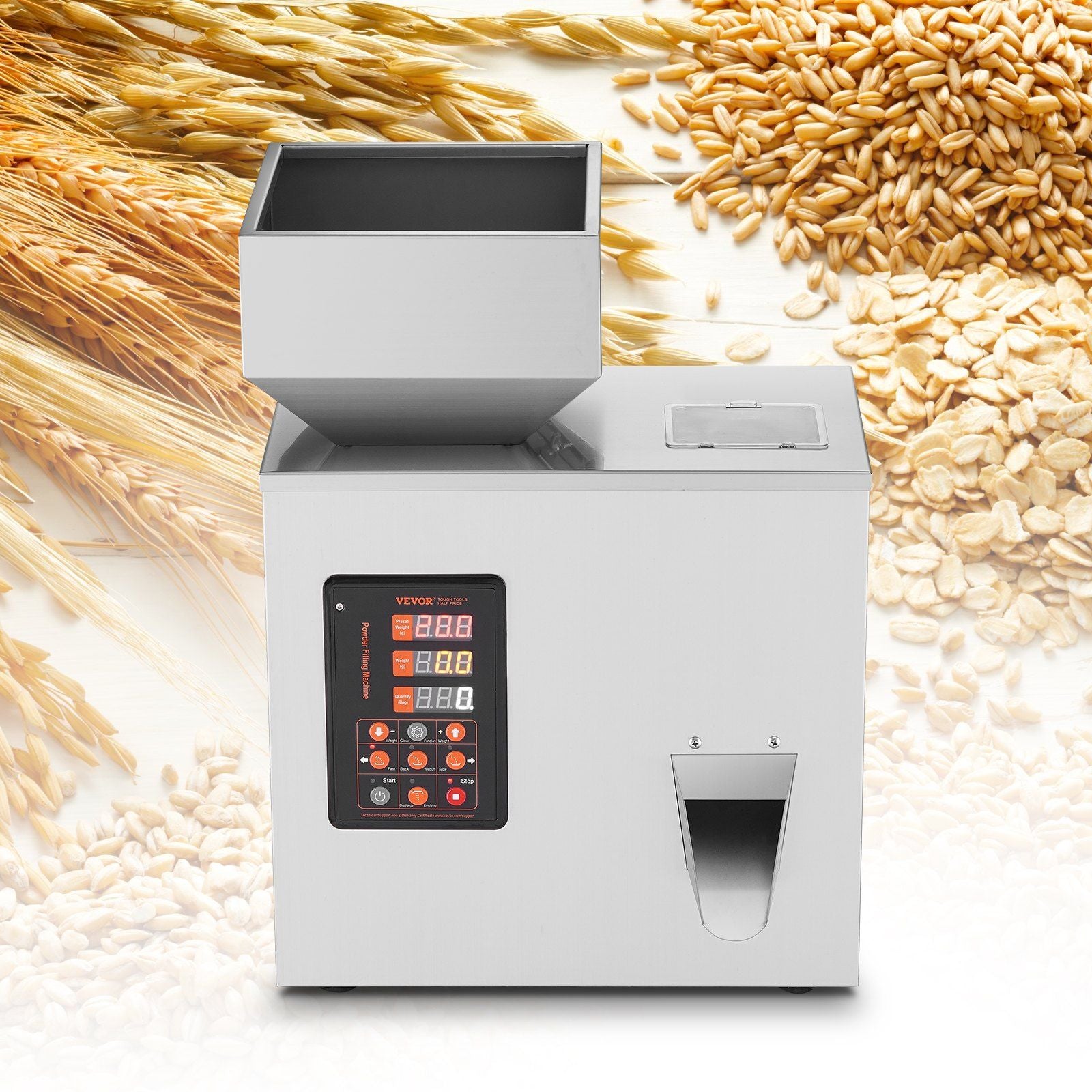 VEVOR Powder Filling Machine, 0.002-0.22lbs/1-100g, Automatic Intelligent Particle Weighing Filling Machine, Bottle Bag Powder Filler Particle Dispenser for Tea Seeds Grains Powder Flour Beans Glitter - Discount Msrp 