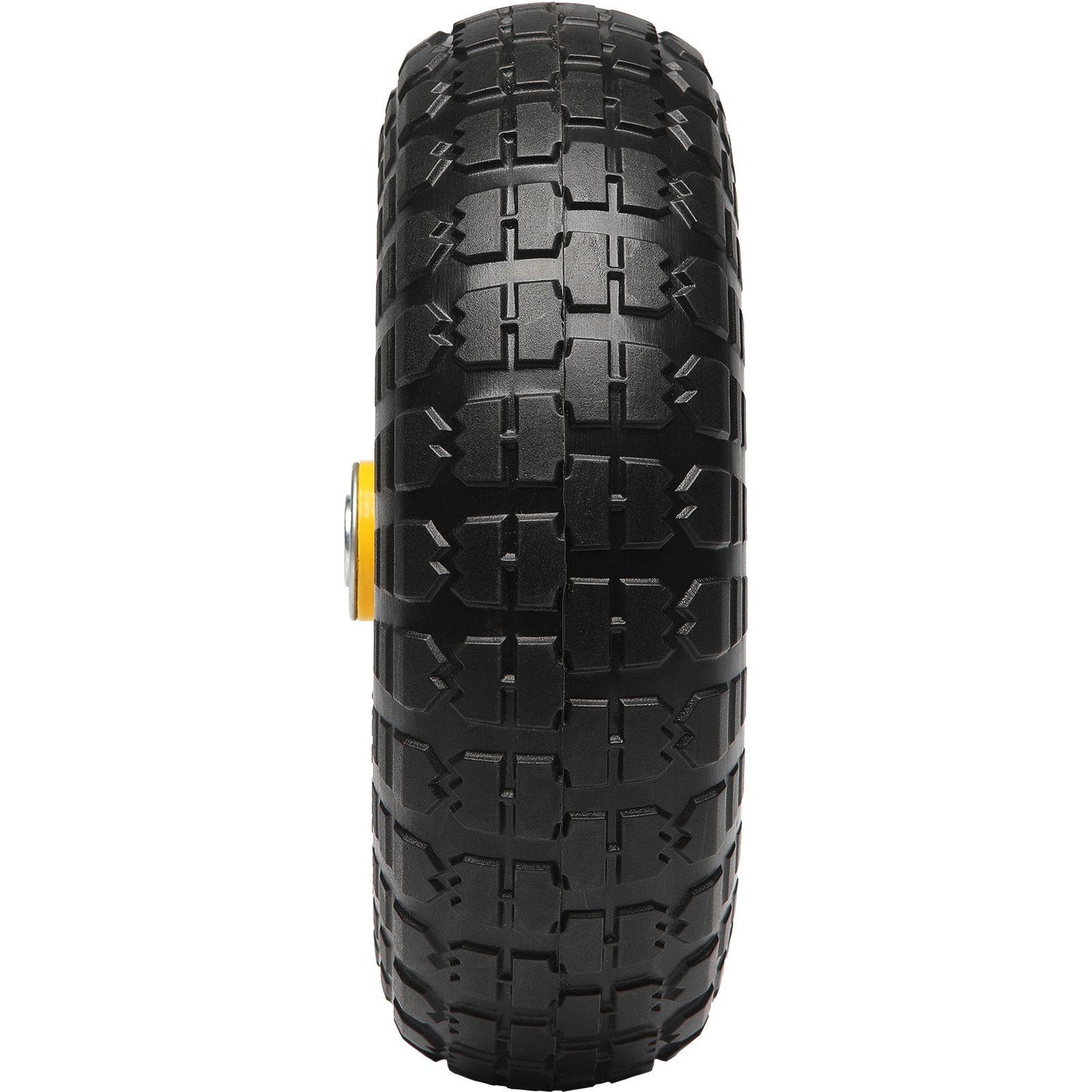 VEVOR Solid PU Run-Flat Tire Wheel, 10", 2-Pack, 400 lbs Dynamic Load, 450 lbs Static Load, Flat Free Tubeless Tires and Wheels for Hand Truck, Utility Cart, Dollies, Garden Trailers, Various Carts - Discount Msrp 