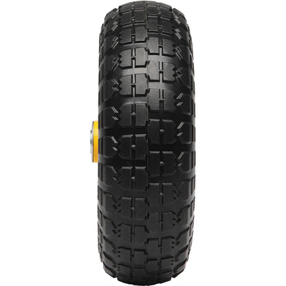 VEVOR Solid PU Run-Flat Tire Wheel, 10", 2-Pack, 400 lbs Dynamic Load, 450 lbs Static Load, Flat Free Tubeless Tires and Wheels for Hand Truck, Utility Cart, Dollies, Garden Trailers, Various Carts - Discount Msrp 