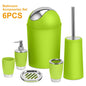 Bathroom Accessories Set 6 Pcs Bathroom Set Ensemble Complete Soap Dispenser Toothbrush Holder - Discount Msrp 