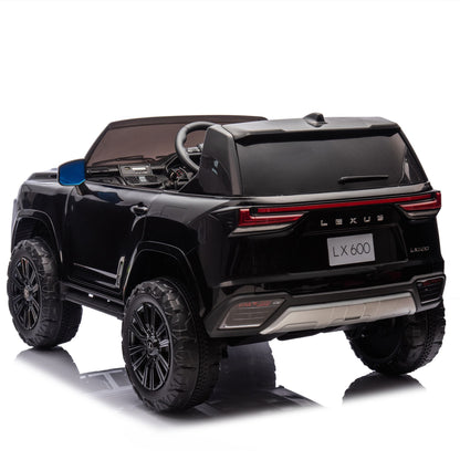 Licensed LEXUS LX600 24V Two-seater XXL Kids Ride On Car W/Parents Control,Seat width 20 inches,2WD,Four-wheel suspension,Bluetooth,MP3,Music,Power display,Speeds 1.86-3.11MPH For Kids. - Discount Msrp 