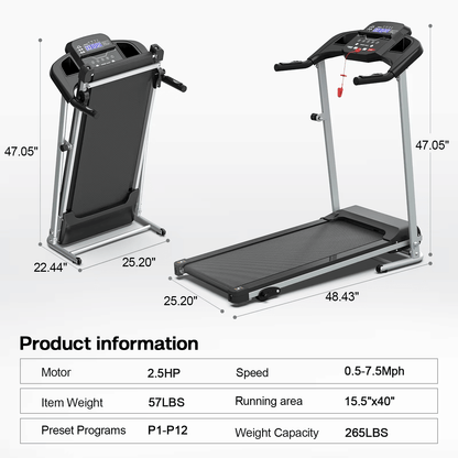 Home Folding Treadmill With Pulse Sensor - Discount Msrp 