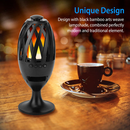 LED Flame Speakers Torch Wireless Speaker Waterproof Stereo Bass Speaker Outdoor Light-Up Speaker Atmosphere LED Flickers Night Light Patio Stake Lights/Lantern for Party Camping - Discount Msrp 