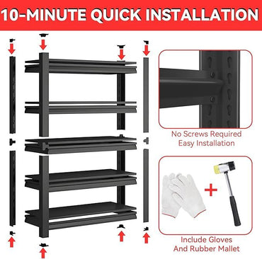 72" H Garage Shelving Unit, Garage Storage Shelves 2500LBS Heavy Duty Shelving, Adjustable 5 Tier Metal Shelving Utility Shelf, Storage Rack for Industrial, Warehouse, Basement (16" D*36" W*72" H) - Discount Msrp 