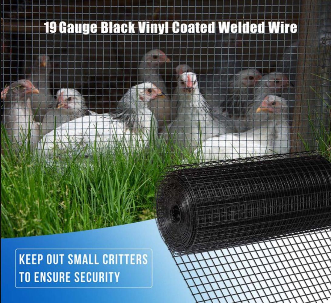 36 inch×50 ft Black Vinyl Coated Hardware Cloth 19 Gauge 1/4 inch Black PVC Hardware Cloth, Black Welded Wire Fence Supports Poultry-Netting Cage-Home Improvement and Chicken Coop - Discount Msrp 