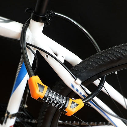 5-digit Combination Lock Bicycle Lock Cable, Anti-theft Bicycle Chain, 5-digit Security Reset Bicycle Password Combination Lock Without Mounting Bracket (black) - Discount Msrp 