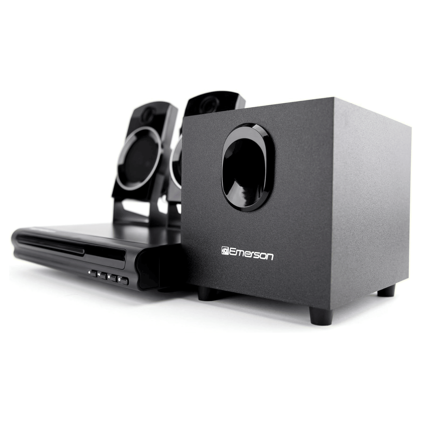 Emerson Speaker Surround Sound System & 2.1 Channel Home Theater DVD Player - Discount Msrp 