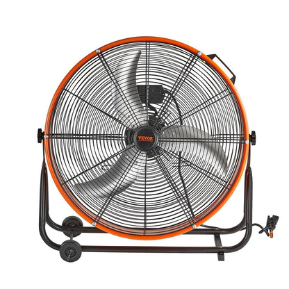 Drum Fan 24 Inch High Velocity Industrial Use 3-Speed 8600CFM for Warehouse - Discount Msrp 