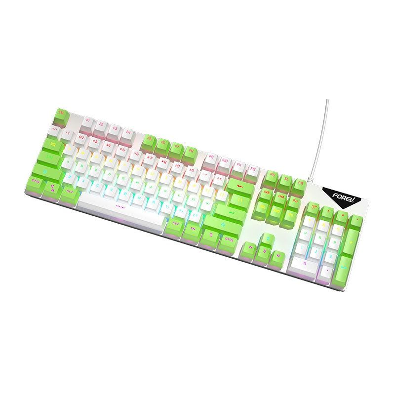 Wired Mechanical KeyboardGaming KeyboardMechanical KeyboardLuminous BacklightPlug and PlayGreen Axis Mechanical Keyboard - Discount Msrp 