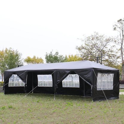 1 Set of 10'x30' Party Tent Canopy for Outdoor Weddings, Heavy-Duty Waterproof Event Shelter with Removable Sidewalls, Ideal for Parties, Booths, and Gatherings. - Discount Msrp 
