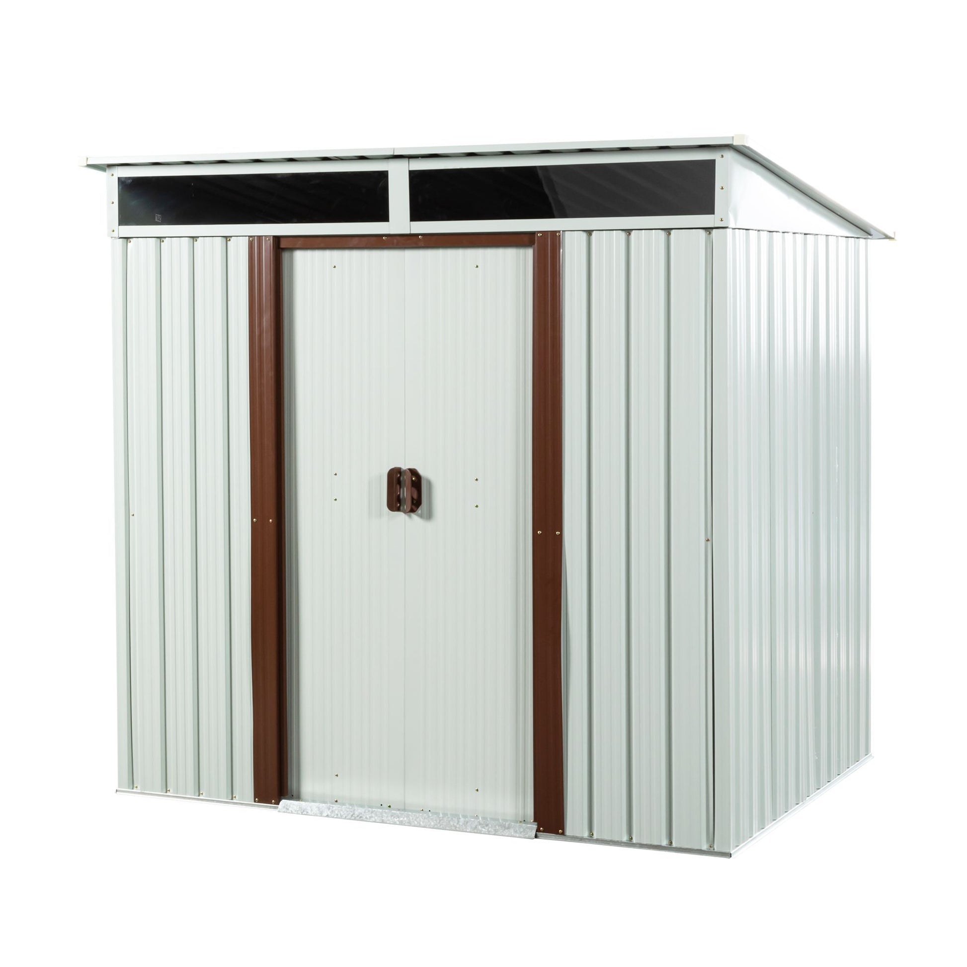 6ft x 5ft Outdoor Metal Storage Shed White - Discount Msrp 