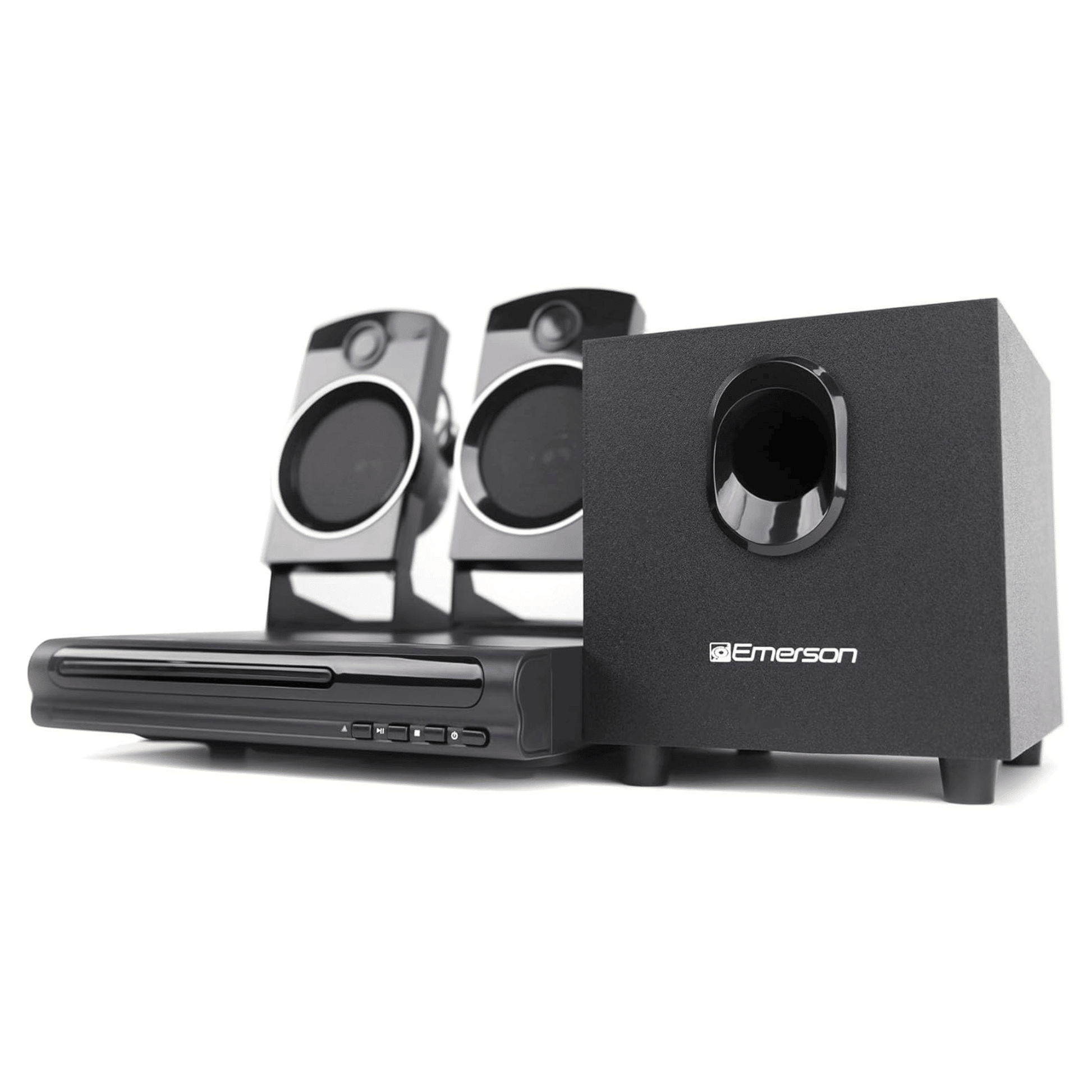 Emerson Speaker Surround Sound System & 2.1 Channel Home Theater DVD Player - Discount Msrp 