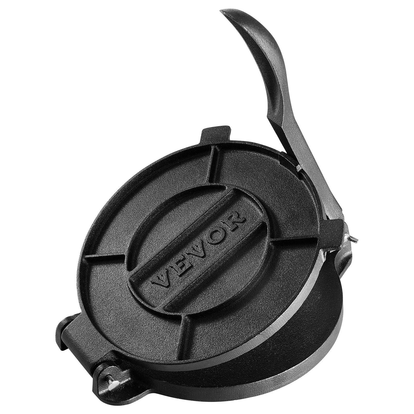 VEVOR Tortilla Press, 10 Inch Tortilla and Roti Maker, Cast Iron Heavy Duty Tortilladora Press, Pre-Seasoned Pataconera Maker with 100 Pcs Parchment Paper, Dough Maker for Flour Tortilla, Tawa, Silver - Discount Msrp 